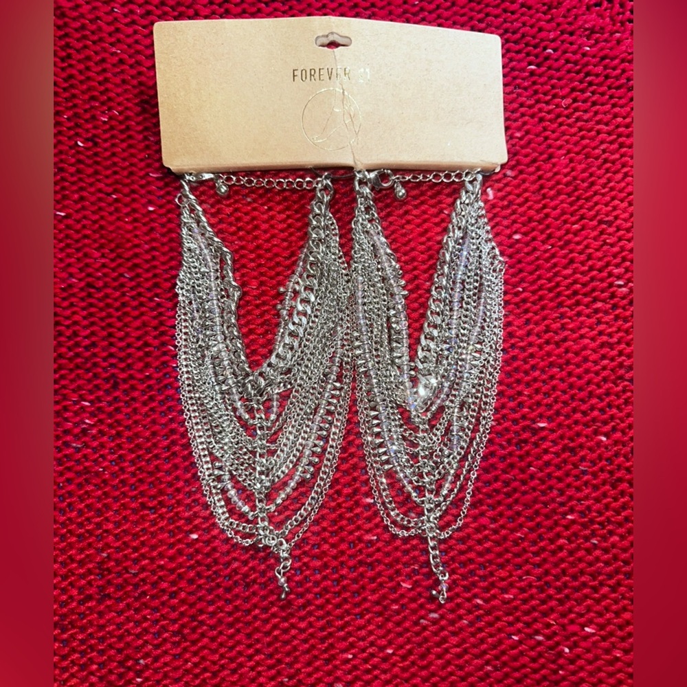 #JC29 Forever 21 Foot Jewelry Silver Cascading Chains for your feet